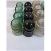 Image 2 : (24) Vintage Glass Insulators - Some Wear/Chips as Pictured