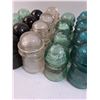 Image 3 : (24) Vintage Glass Insulators - Some Wear/Chips as Pictured