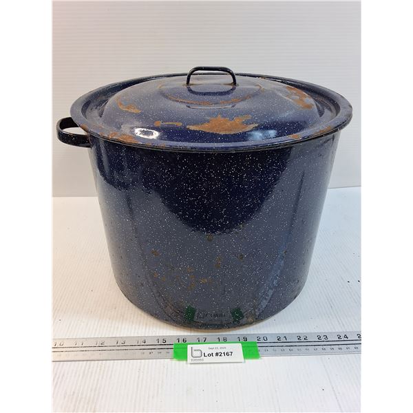Enamel Canning Pot w/ Lid - 10" x 13"