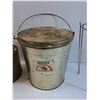 Image 3 : Nabob Mincemeat Metal Bucket - 10" x 10", Metal Gasoiline Can, Plant Stand - 11" Tall