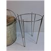 Image 4 : Nabob Mincemeat Metal Bucket - 10" x 10", Metal Gasoiline Can, Plant Stand - 11" Tall