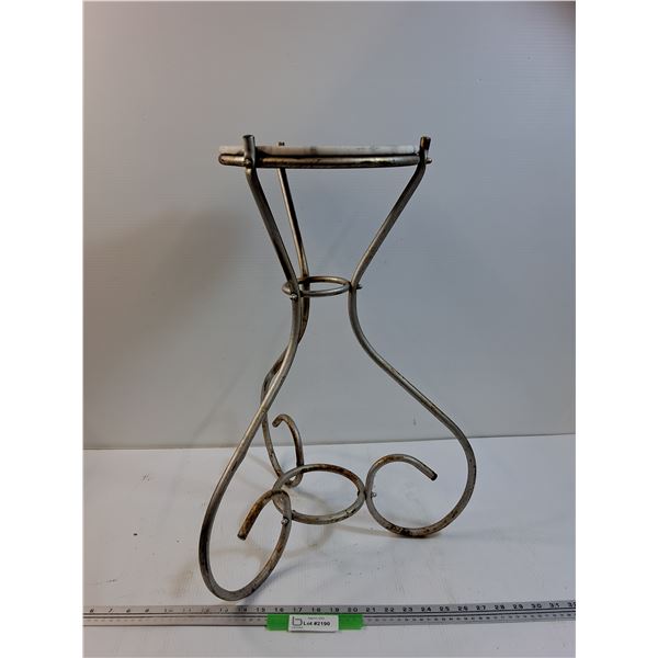 Rustic Metal and Marble Plant Stand- PICK UP