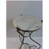 Image 4 : Rustic Metal and Marble Plant Stand- PICK UP