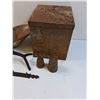 Image 3 : Vintage Metal Items: Weights, Box, Scale Dish, Key Holder, Misc