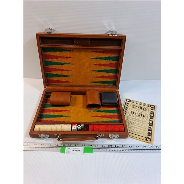 Backgammon Portable Game w/Case