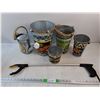 Image 1 : Galvanized Watering Can, Planters, Grabber - PICK UP