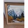 Image 2 : *Framed Rocky Mountains View Wall Art Painting 38" x 29",  Cannot Ship