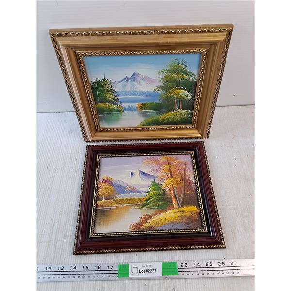 (2) Framed Wall Art Paintings 13" x 11"