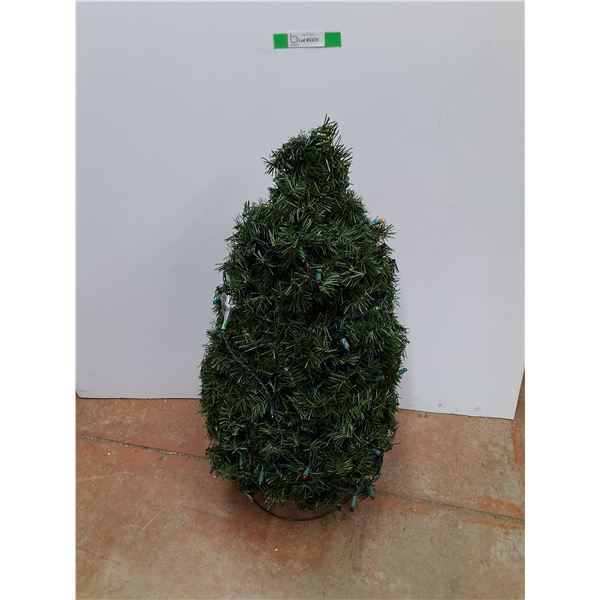 Artificial Christmas Tree with Christmas Tree Lights - Powers On, As Is, 33", Cannot Ship