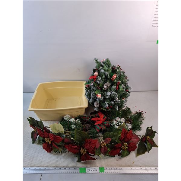 Plastic Container, Artificial Christmas Plant Decorations