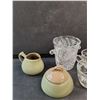 Image 2 : Ceramic Cream & Sugar Set, Crystal Cups