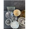 Image 7 : Amber Glass Vases, Ceramic & Glass Bowls, Plastic Shell Shaped Plates