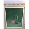 Image 2 : 1983 Framed Vintage Wall Art Painting by Irene Sosulski 26" x 22"