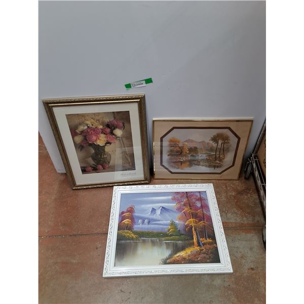 (3)  Framed Wall Art Prints/Painting 23" x 19"