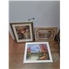 Image 1 : (3)  Framed Wall Art Prints/Painting 23" x 19"