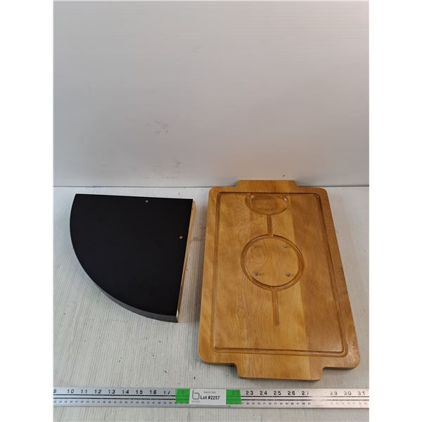 Meat Cutting Board 12" x 18", Corner Shelf