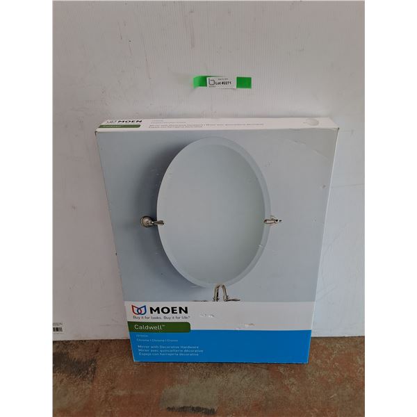 *Moen Caldwell Chrome Mirror with Decorative Hardware - New, Cannot Ship