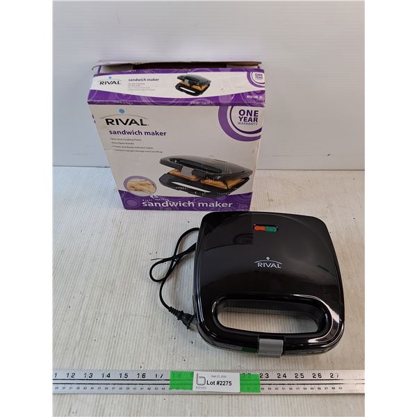 Rival Sandwich Maker - Powers On, As Is