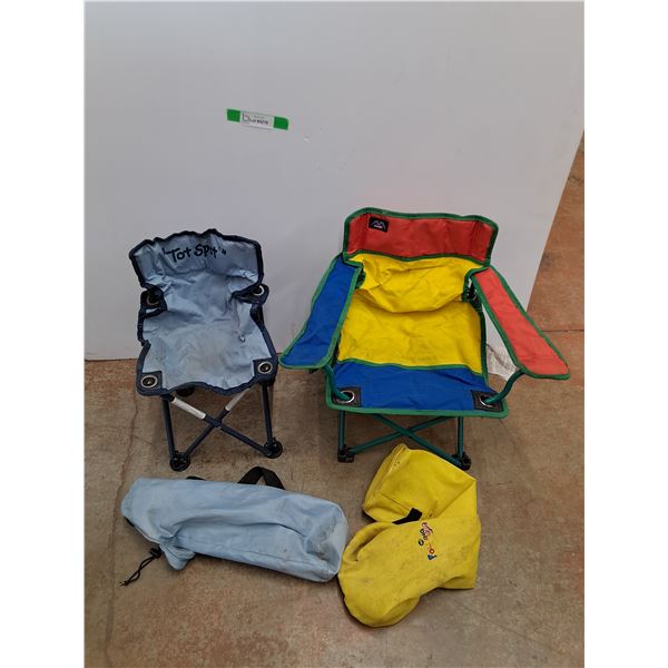 (2) Outdoor Kids Folding Chairs 23" x 20" x 13"