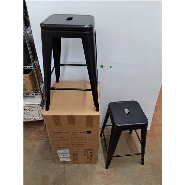 *(2) 24"  Steel Stools - New - PICK UP