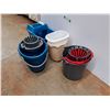 Image 3 : *(3)Mop Buckets, (2) Plastic Buckets