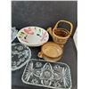 Image 4 : Glass Bowls, Divided Tray, Ceramic Bowls, Misc