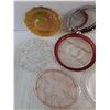 Image 4 : Various Glass & Metal Serving Trays - Depression Glass, Carnival Glass