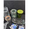 Image 4 : Water Pitcher, Various Jars, British Columbia Glass Cup, Misc