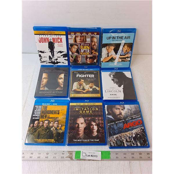 (9) Blu Rays- Lincoln, Argo, John Wick, Misc.