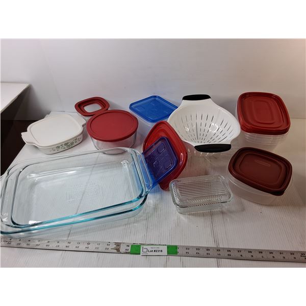 Tupperware, Pyrex, Corningware, Anchor Hocking Dish Lot