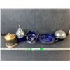 Image 1 : Cobalt Blue Glass & Metal Plated Dishes