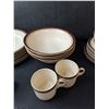 Image 3 : 18K Gold Plated Dish Set- (26) Various Sized Plates, (4) Bowls, (4) Mugs, Sugar Bowl - PICK UP