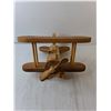 Image 2 : Wood Model Plane with Wheels Approx. 15" Long