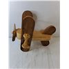 Image 3 : Wood Model Plane with Wheels Approx. 15" Long