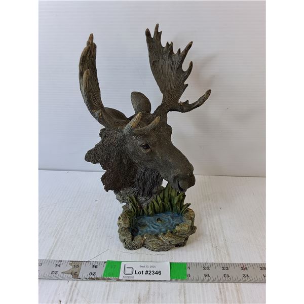Moose Head Figurine 10.5" Tall