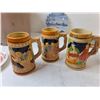 Image 4 : (6) Ceramic Beer Steins, (2) Painted Saw Blades, Smitty's Mother's Day Plate