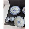 Image 3 : Chinese Rice Grain Porcelain Dinner Set- Some Chips, Pickup Preferred