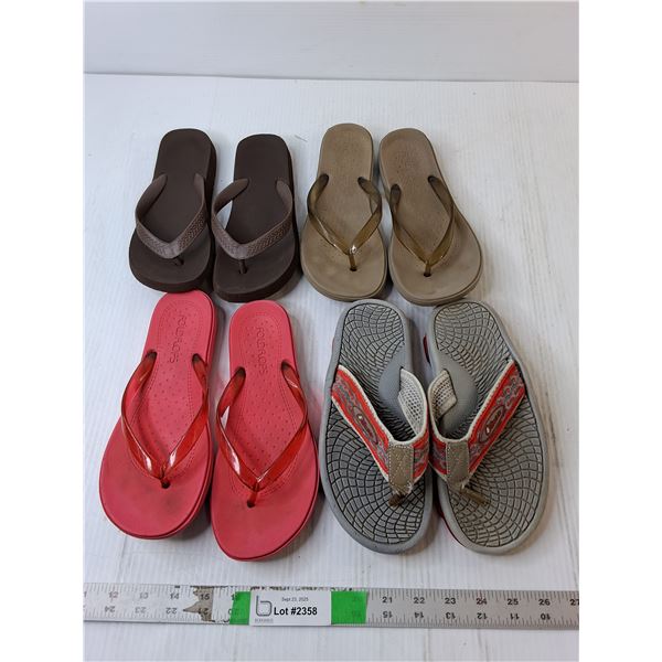 (4) Pairs of Women's Sandals- 5/6