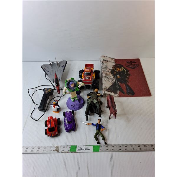 U.S. Navy Plane with Sound Effects, Bratz Binder, Buzz Lightyear Figurine, Misc.