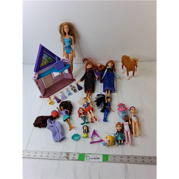 Barbie/Doll Lot- Frozen, Supergirl, Misc.