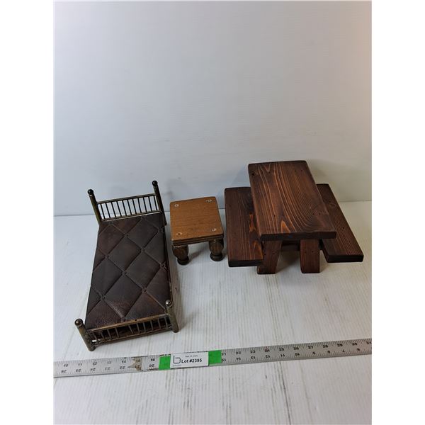 Wood/Metal Barbie Furniture- As Is