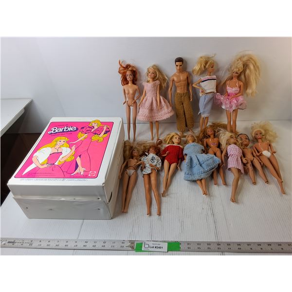 Barbie Doll Trunk & Miscellaneous Dolls