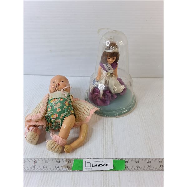 (2) Vintage Dolls- Miss Union Maid & Porcelain