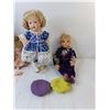 Image 2 : (4) Porcelain Dolls, Two Stands