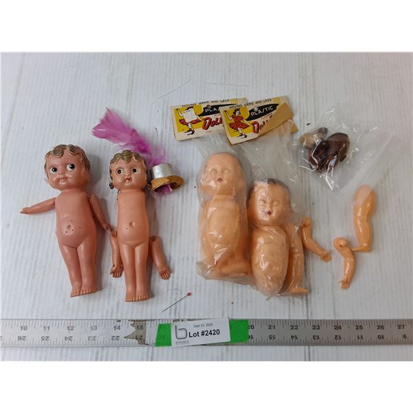 (4) Vintage Kewpie Style Dolls- As Is