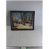 Image 1 : Winter Scene Needlepoint Painting 22x18