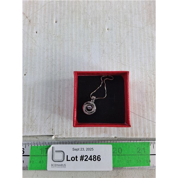 ^Sterling Silver Chain And Pendant (Cannot Authenticate)