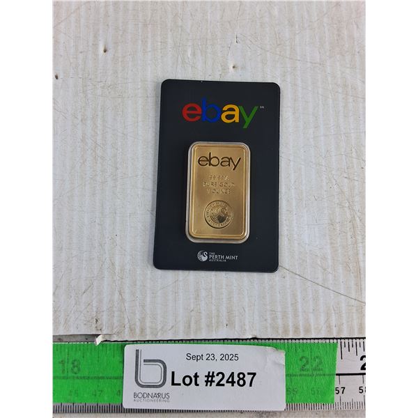 ^1OZ Gold Bar (Cannot Authenticate)