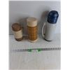 Image 1 : Lot Of (3) Thermoses / Insulated Containers, Tallest Is 14" Tall