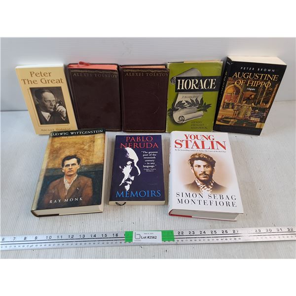 (8) Books - Peter The Great, Young Stalin, Augustine of Hippo